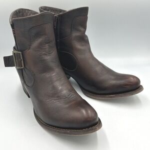 Durango Womens Philly RD0464 6" Shorty Brown Leather Western Boots 9.5M Harness